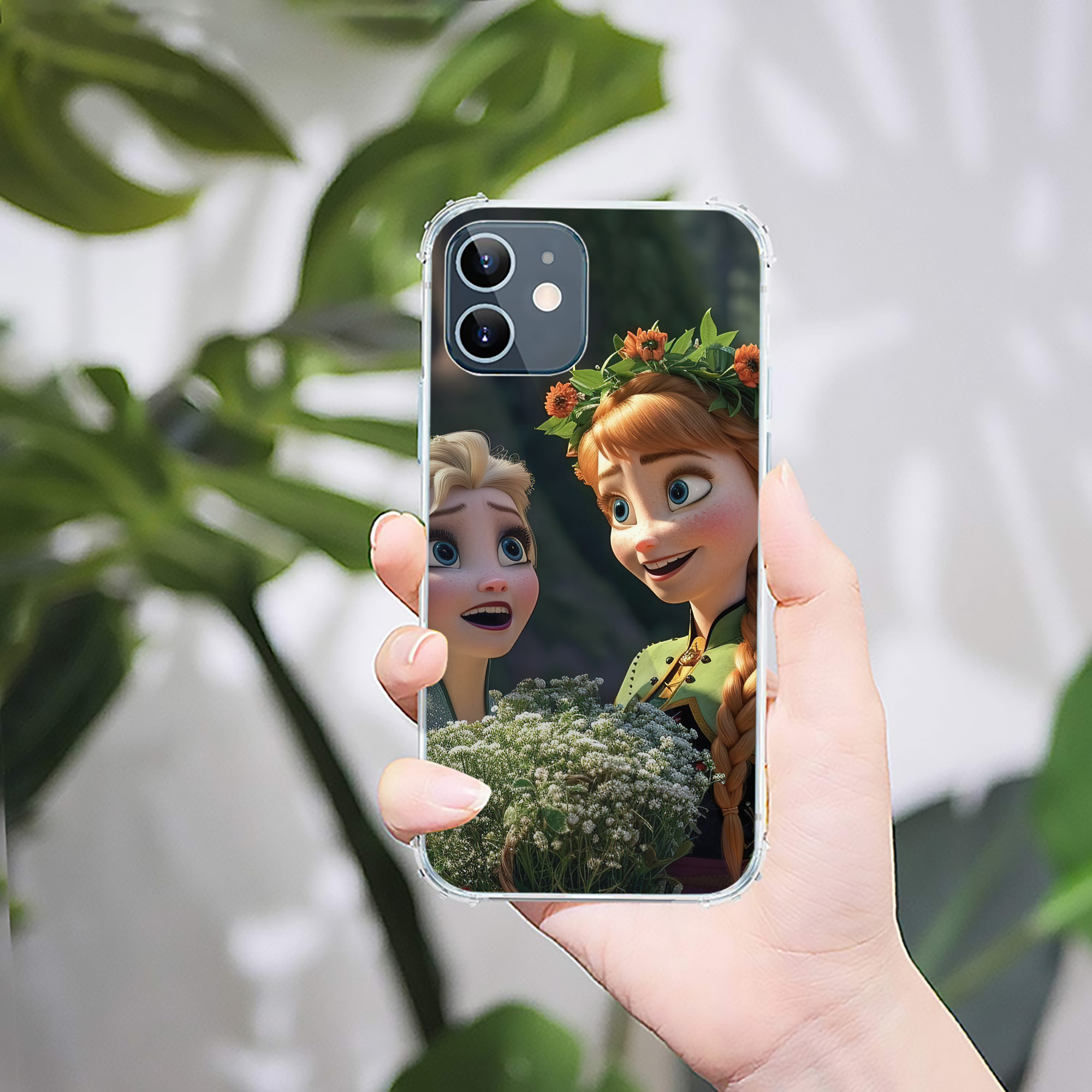 （画像用） アナと雪の女王 アンナ エルサ Frozen Anna Elsa 【iPhone 12シリーズ対応】透明スマホケース（クリアソフトケース）